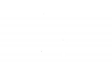 Seyahat simgesi için siyah bavul beyaz arkaplanda izole edildi. Seyahat bagaj tabelası. Seyahat bagaj ikonu. 4K Video hareketli grafik canlandırması