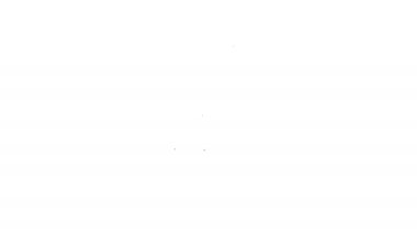 Siyah çizgi concierge simgesi beyaz arkaplanda izole edildi. 4K Video hareketli grafik canlandırması