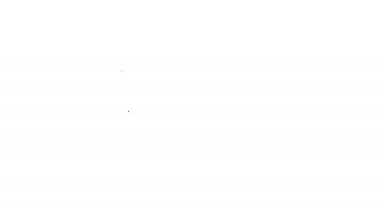 Siyah çizgi Beş yıldızlı müşteri ürün değerlendirme simgesi beyaz arkaplanda izole edildi. Favori, en iyi derecelendirme, ödül sembolü. 4K Video hareketli grafik canlandırması