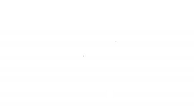 Siyah çizgi Beş yıldızlı müşteri ürün değerlendirme simgesi beyaz arkaplanda izole edildi. Favori, en iyi derecelendirme, ödül sembolü. 4K Video hareketli grafik canlandırması