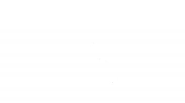 Siyah çizgi simgesi beyaz arkaplanda izole edildi. Kanca işaretini topluyorum. 4K Video hareketli grafik canlandırması