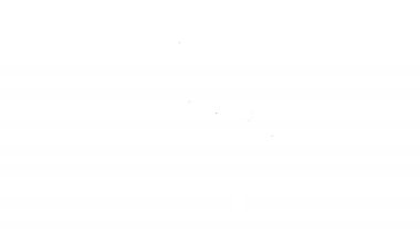 Siyah çizgi Su Kutusu simgesi beyaz arkaplanda izole edildi. Sulama sembolü. 4K Video hareketli grafik canlandırması