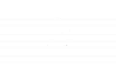 Siyah çizgi traktör simgesi beyaz arkaplanda izole edildi. 4K Video hareketli grafik canlandırması