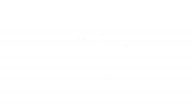 Siyah çizgi bitki simgesi beyaz arkaplanda izole edildi. Tohum ve tohum. İşaret bırakıyor. Yaprak doğası. 4K Video hareketli grafik canlandırması