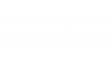 Beyaz arkaplanda siyah çizgi Bucket simgesi izole edildi. 4K Video hareketli grafik canlandırması