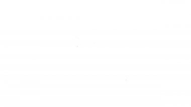 Siyah çizgi bahçe çapası simgesi beyaz arkaplanda izole edilmiş. Bahçecilik, tarım, çiftçilik aleti. 4K Video hareketli grafik canlandırması