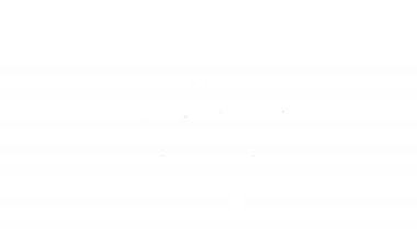 Siyah çizgi kamyonet ikonu beyaz arka planda izole edildi. 4K Video hareketli grafik canlandırması