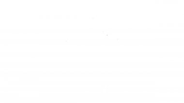 Siyah çizgi kutu süt ikonu için beyaz arka planda izole edilmiş. 4K Video hareketli grafik canlandırması