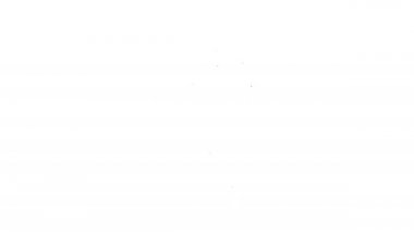 Siyah çizgi korkuluğu simgesi beyaz arkaplanda izole edildi. 4K Video hareketli grafik canlandırması