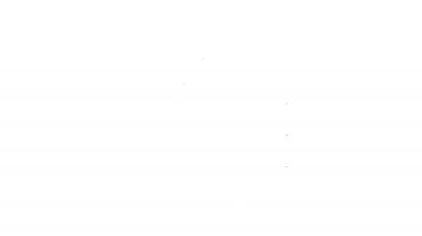 Siyah çizgi bahçe yatağı ya da beyaz arka planda izole edilmiş tarım yatağı ikonu. 4K Video hareketli grafik canlandırması