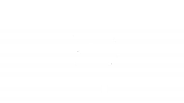 Siyah çizgi traktör simgesi beyaz arkaplanda izole edildi. 4K Video hareketli grafik canlandırması