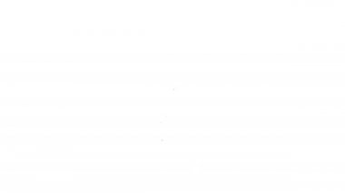 Siyah çizgi cadıları beyaz arka planda izole edilmiş süpürge ikonu. Mutlu Cadılar Bayramı Partisi. 4K Video hareketli grafik canlandırması