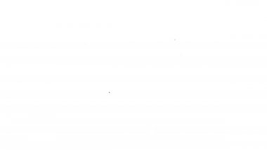 Siyah çizgi üzerinde simya tarifleri, mistik büyüler ve beyaz arka planda izole edilmiş büyü simgeleri olan Eskiler 'in sihirli kitabı. 4K Video hareketli grafik canlandırması