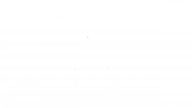 Siyah çizgi sihirli top beyaz arkaplanda izole edilmiş. Kristal küre. 4K Video hareketli grafik canlandırması