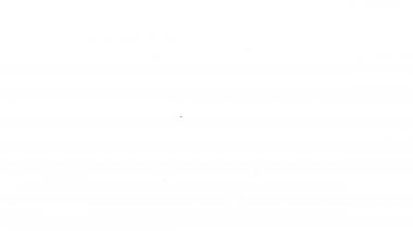 Siyah çizgi üzerinde simya tarifleri, mistik büyüler ve beyaz arka planda izole edilmiş büyü simgeleri olan Eskiler 'in sihirli kitabı. 4K Video hareketli grafik canlandırması