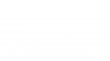 Siyah çizgi sihirli çubuk simgesi beyaz arkaplanda izole edildi. Yıldız şeklinde sihirli aksesuar. Sihirli güç. 4K Video hareketli grafik canlandırması