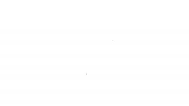 Beyaz zemin üzerinde konuşma baloncuğu simgesi olan siyah çizgi Kar Tanesi. Mutlu Noeller ve mutlu yıllar. 4K Video hareketli grafik canlandırması