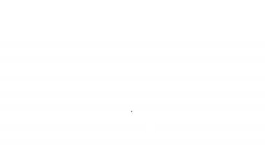 Beyaz zemin üzerinde konuşma baloncuğu simgesi olan siyah çizgi Kar Tanesi. Mutlu Noeller ve mutlu yıllar. 4K Video hareketli grafik canlandırması