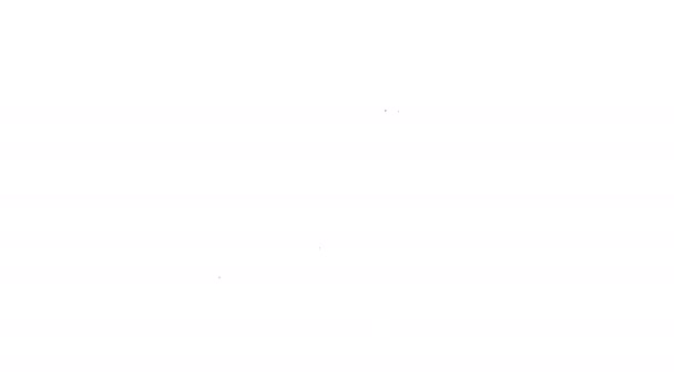 Linha preta Ícone de aspirador de pó isolado no fundo branco. Animação gráfica em movimento de vídeo 4K — Vídeo de Stock