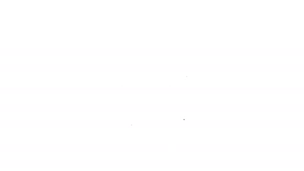 Černá čára Špinavé tričko ikona izolované na bílém pozadí. Grafická animace pohybu videa 4K — Stock video