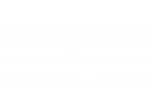 Μαύρη γραμμή Mop και κουβά εικονίδιο απομονώνονται σε λευκό φόντο. Η έννοια της υπηρεσίας καθαρισμού. 4K Γραφική κίνηση κίνησης βίντεο — Αρχείο Βίντεο