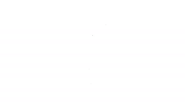 Línea negra Crema o loción icono de tubo cosmético aislado sobre fondo blanco. Productos para el cuidado corporal de la mujer. Animación gráfica de vídeo 4K — Vídeos de Stock