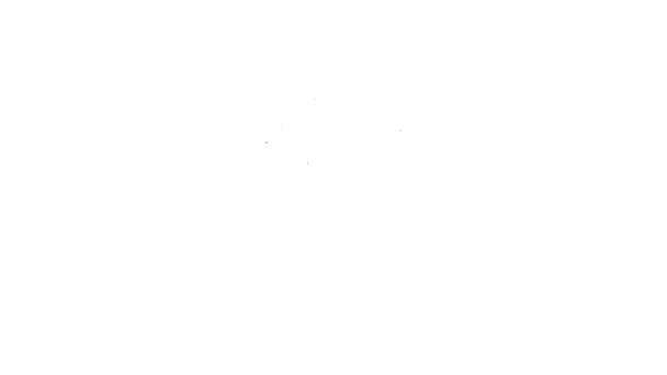 Linea nera Icona profumo isolata su sfondo bianco. Animazione grafica 4K Video motion — Video Stock