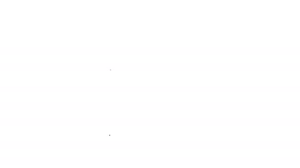 Černá čára Krém nebo krém kosmetické trubice ikona izolované na bílém pozadí. Výrobky pro péči o tělo pro ženy. Grafická animace pohybu videa 4K — Stock video
