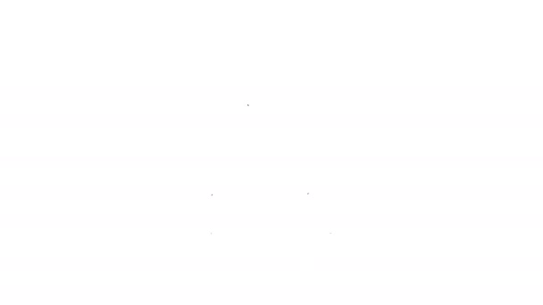 Linha preta Bola mágica na mão ícone isolado no fundo branco. Bola de cristal. Animação gráfica em movimento de vídeo 4K — Vídeo de Stock