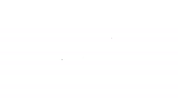 Schwarze Linie Kalendersymbol isoliert auf weißem Hintergrund. Erinnerungssymbol. Frohe Weihnachten und ein gutes neues Jahr. 4K Video Motion Grafik Animation — Stockvideo