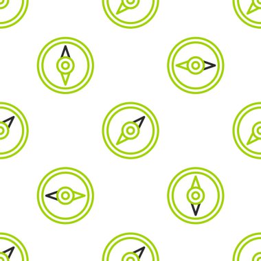 Pusula simgesi beyaz arkaplanda izole edilmiş kusursuz desen. Rüzgâr yön bulma sembolü. Rüzgar gül işareti. Vektör İllüstrasyonu.