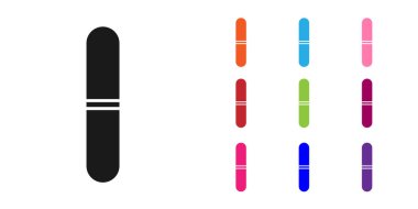 Beyaz arkaplanda siyah tırnak dosya simgesi izole edildi. Manikür aleti. Simgeleri renklendirin. Vektör.