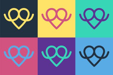 Pop Art Simit simgesi renk arkaplanında izole edildi. Alman konforlu yemek hamur işi. Oktoberfest festivali. Vektör.