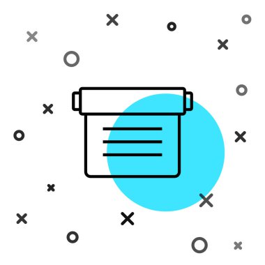 Siyah çizgi üzerinde simya tarifleri, mistik büyüler ve beyaz arka planda izole edilmiş büyü simgeleri olan Eskiler 'in sihirli kitabı. Rastgele dinamik şekiller. Vektör.