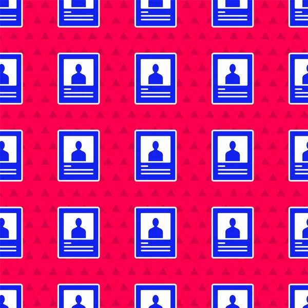 Mavi Aranıyor afiş simgesi kırmızı arkaplanda izole edilmiş kusursuz desen. Ödül parası. Ölü ya da diri, kanun kaçağı. Vektör.