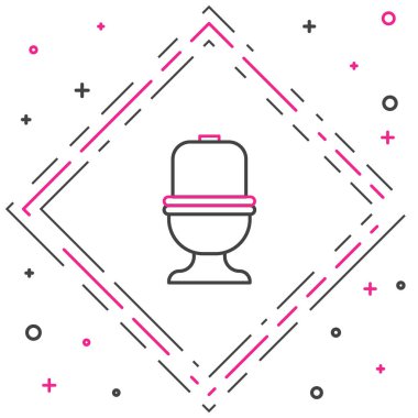 Tuvalet kağıdı simgesi beyaz arkaplanda izole edilmiş. Renkli taslak konsepti. Vektör İllüstrasyonu.