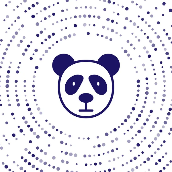 Azul Linda Cara Panda Icono Aislado Sobre Fondo Blanco Símbolo — Archivo Imágenes Vectoriales