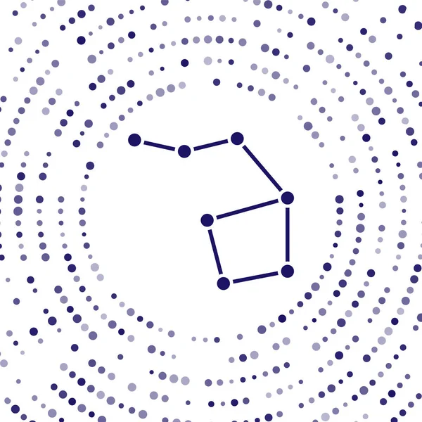 蓝色大熊星座图标孤立在白色背景上 随机圆点 — 图库矢量图片