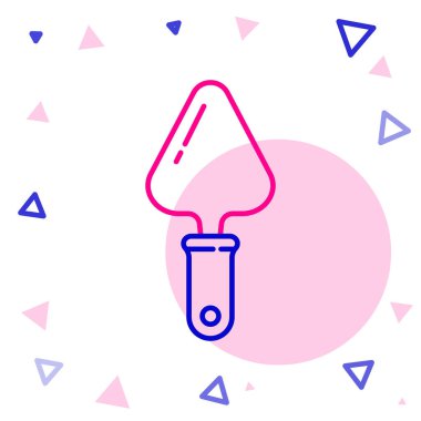 Çizgi Trowel simgesi beyaz arkaplanda izole edildi. Renkli taslak konsepti. Vektör İllüstrasyonu.