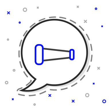 Çizgi Endüstrisi metalik boru ikonu beyaz arka planda izole edildi. Tesisat boru hattının farklı şekillerde parçaları. Renkli taslak konsepti. Vektör İllüstrasyonu.