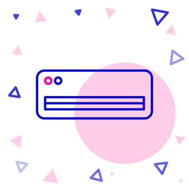 Hat klima simgesi beyaz arkaplanda izole edildi. Sistemin havalandırmasını böl. Soğuk ve soğuk iklim kontrol sistemi. Renkli taslak konsepti. Vektör İllüstrasyonu.