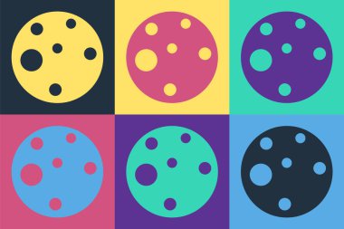 Pop Art Planet Mars simgesi renk arkaplanında izole edildi. Vektör.