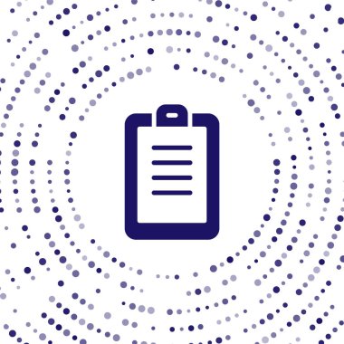 Mavi Polis raporuna göre beyaz arka planda ikon izole edilmiş. Soyut çember rastgele noktalar. Vektör.