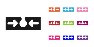 Siyah Akne simgesi beyaz arkaplanda izole edildi. Deride iltihaplı sivilce. Tıkanmış gözenekteki sebum bir bakterinin büyümesini teşvik ediyor. Simgeleri renklendirin. Vektör.