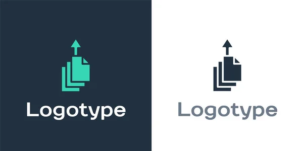 Logotype Data Export Icoon Geïsoleerd Witte Achtergrond Logo Ontwerp Template — Stockvector