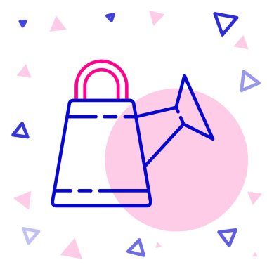 Çizgi Sulama kutusu simgesi beyaz arkaplanda izole edildi. Sulama sembolü. Renkli taslak konsepti. Vektör İllüstrasyonu.