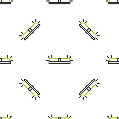 Line Flasher siren simgesi beyaz arka planda izole edilmiş kusursuz desen. Acil durum sireni. Vektör İllüstrasyonu.