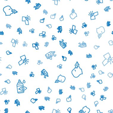 Göz damlası şişesi, kusan adam ve eklem ağrısı, diz ağrısı. Vektör.