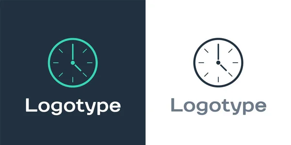 Logotipo Ícone Relógio Isolado Fundo Branco Símbolo Temporal Elemento Modelo — Vetor de Stock