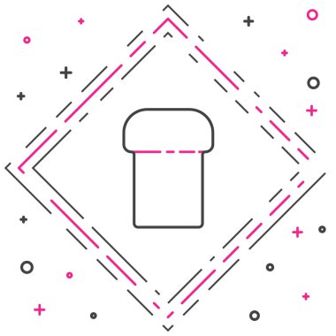 Beyaz arkaplanda izole edilmiş Paskalya pastası simgesi. Mutlu Paskalyalar. Renkli taslak konsepti. Vektör İllüstrasyonu.